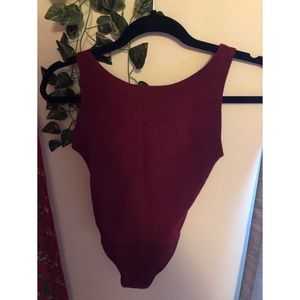 Burgundy Bodysuit